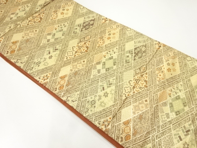 花古典柄織出し袋帯